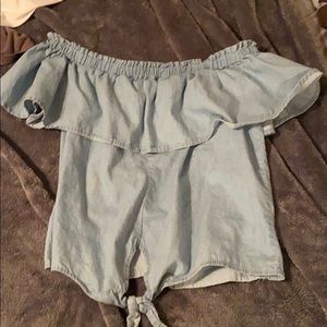 Off the shoulder crop top